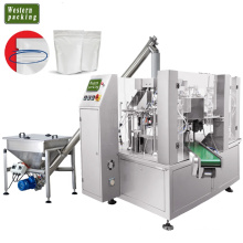 standup automatic rotary pouch filling machine for powder